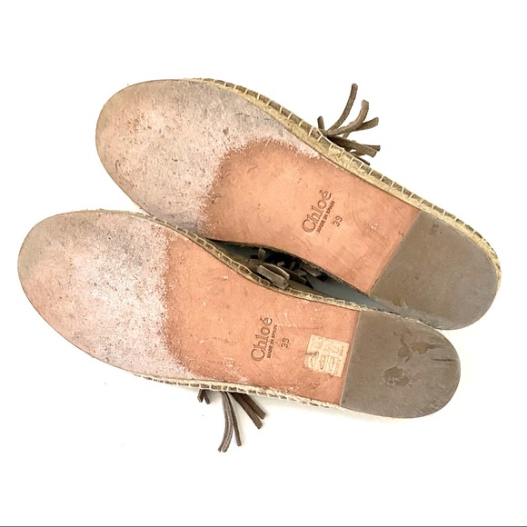 CHLOE SUEDE FRINGED ESPADRILLES - Picture 6 of 8